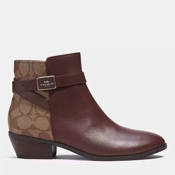 New🤎Coach Brown Dean Bootie - Picture 2 of 5